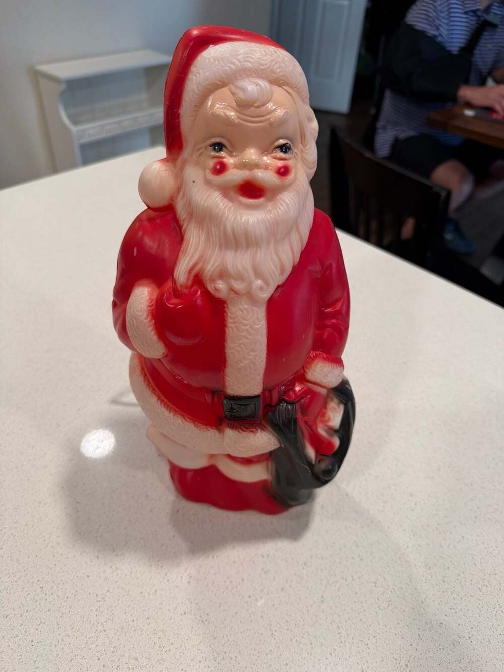 Vintage Empire 13” Lighted Santa Claus Blow Mold Christmas Decor Made in USA